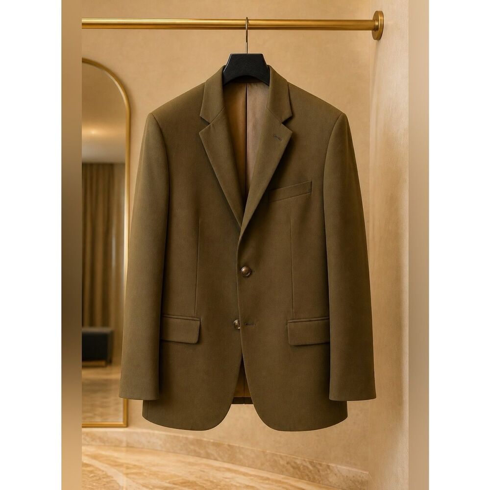 TAN CHAPS 2 BUTTON 100% WOOL BLAZER SIZE 44S